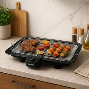 Barbecue électrique 2200 W L51×P30 CM Thermostat réglable, résistance et grille amovibles Saurex Electro YD307-1A