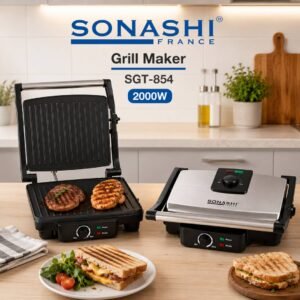 Panineuse et Grillades en Inox 2000W Sonashi SGT-854