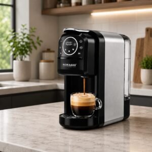 Cafetière 3 en 1 Multi-Capsules et Café poudre 20 Bar 1400W Sonashi SCM-4984