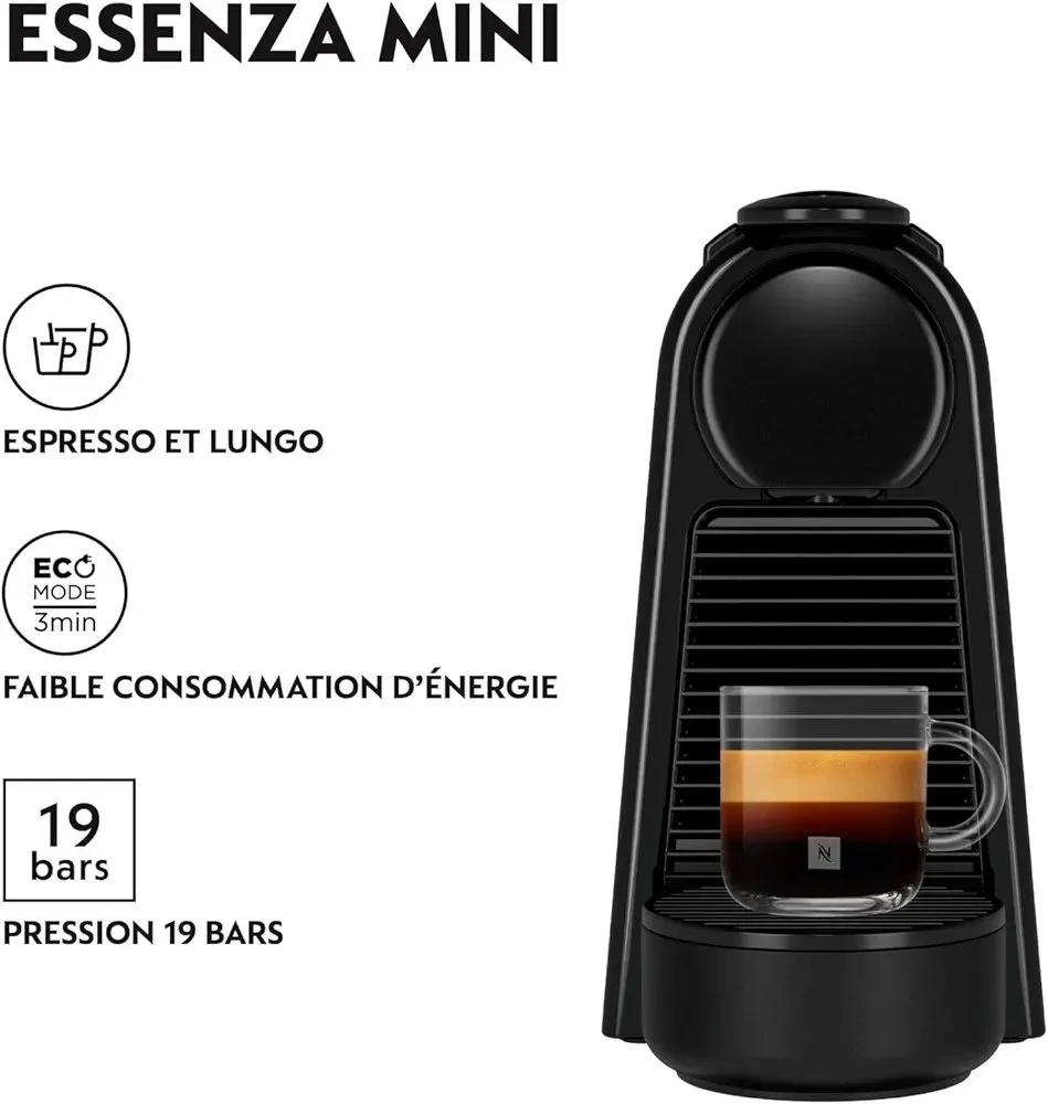 Nespresso De’Longhi Machine à Café Essenza Mini Noir, 19 Bars EN85.B noir – Image 4