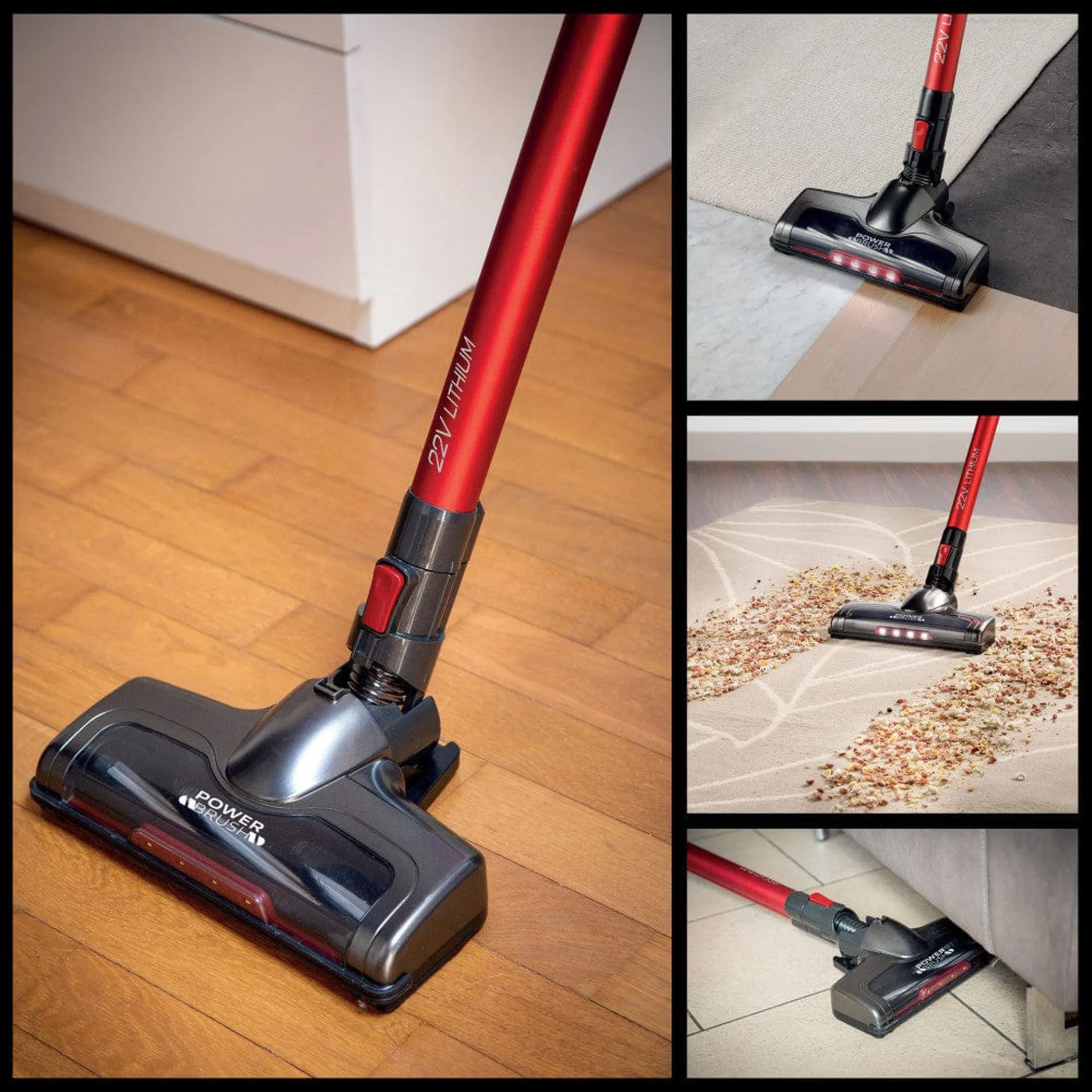 Aspirateur sans fil KENWOOD original 22.2 V 160W Aspirateur balai vertical 2 en 1 SVM12 Rouge – Image 2