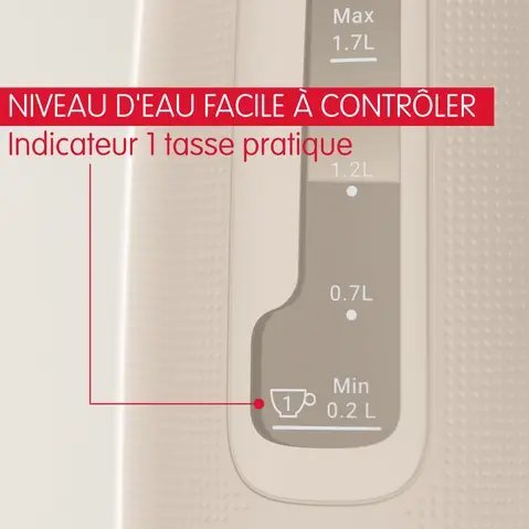 Bouilloire MOULINEX Morning 1.7 L- 2400 W -BY2M0B10 – Image 6