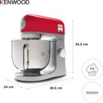 Robot pâtissier KENWOOD 1000 W – 5 L-KENWOOD KMX750RD rouge – Image 2