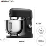 Robot Pétrin Professionnel 1000W Bol 5L Et Fonctions Planetaires kMix Kenwood KMX751ABK noir – Image 3