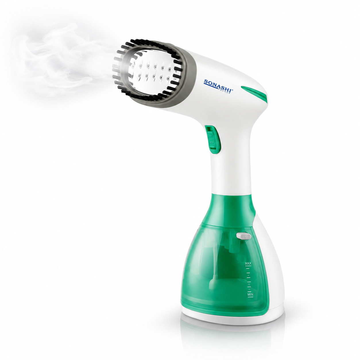 Défroisseur Vapeur Portable 1500W Réservoir 280mL Avec Chauffe Rapide 35Secondes Sonashi SGS-327 Vert – Image 3