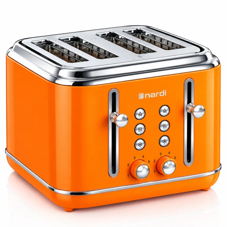 Grille pain NARDI Rétro Orange 2300W 4 tranches NGP420CAO – Image 5