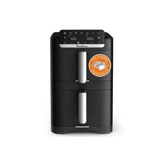 Friteuse À Air Double Tiroir Vertical 10L Cuisson Simultanée Et Technologie EvenFry Moulinex EZ7568F0 – Image 3