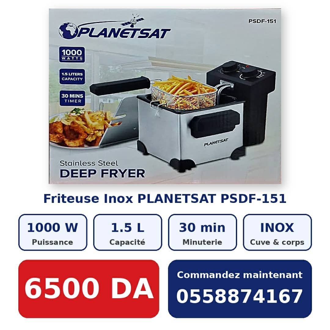 Friteuse electrique 1.5L 1000 W Planet set PSDF-151 – Image 2