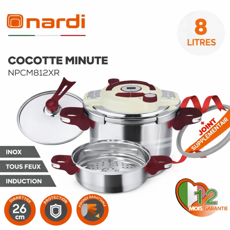 Cocotte 8 L 5 pcs En inox 18/10 avec minuteur Nardi NPCM812XR – Image 3