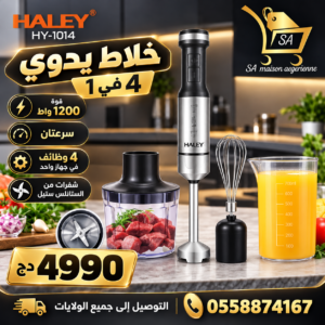 Mixeur plongeant inox 4 en 1 – 1200W 04 Lames HALEY HY-1014