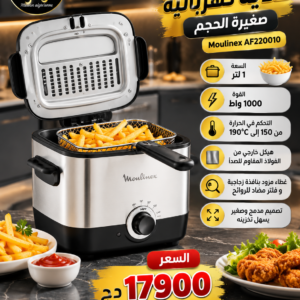 Mini Friteuse 1L 1000W Température Réglable 150–190°C Moulinex AF220010