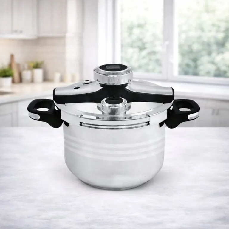 Cocotte 8 L en inox 18/10 avec minuteur et thermomètre Swisswkitchen 26 cm SK-DSC – Image 2