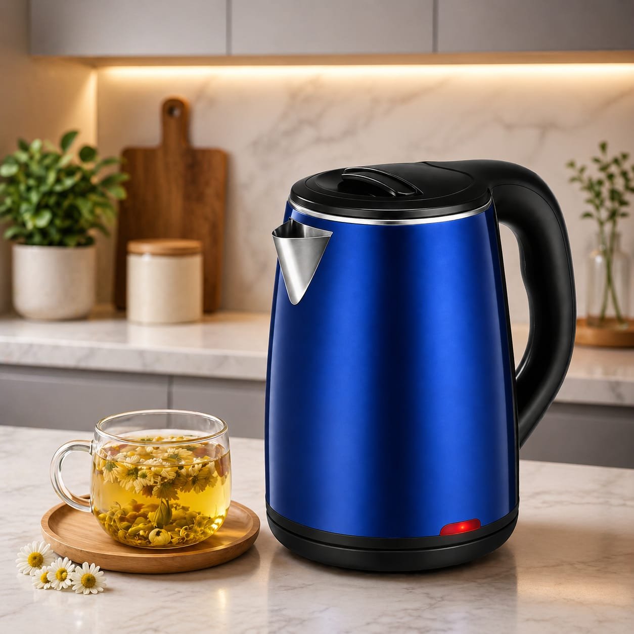 Bouilloire inox sans fil 1.8L 1800W PlanetSat PKT-186 Bleu – Image 3