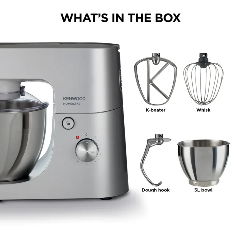 Robot Pétrin Pâtissier Kenwood original 1400W 5 L 6 VitessesPulse HomeBake Kenwood KHH01.000SI – Image 6