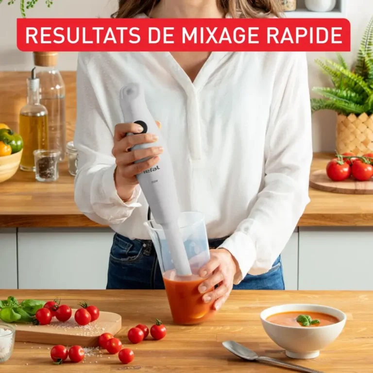 Mixeur Plongeant 350W À Lames Inox Zelkrom Tefal HB12AN10 Blanc – Image 9