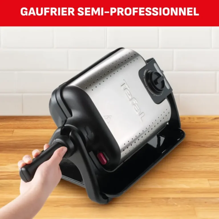 Gaufrier Électrique 1200W Professionnel Avec Thermostat Réglable Et Plaques Amovibles Tefal WM756D12 – Image 5