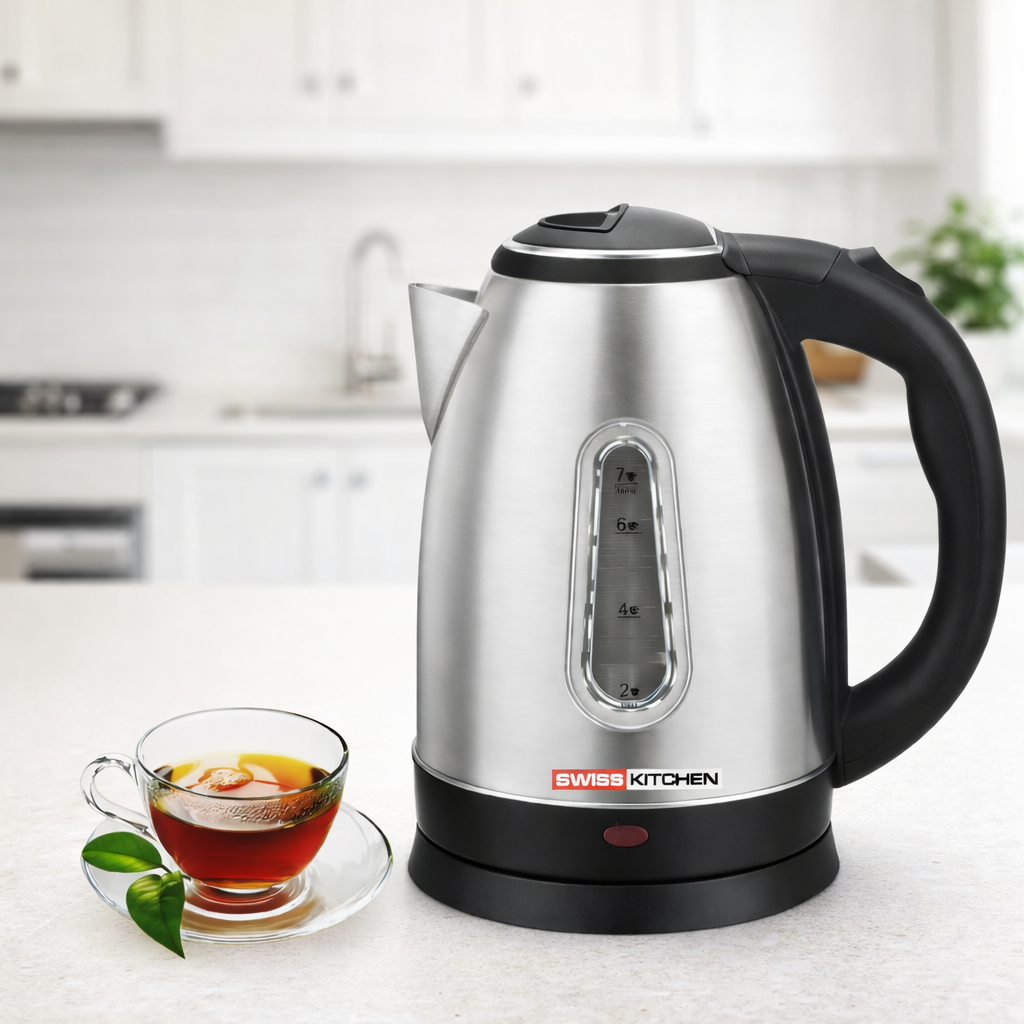 Bouilloire inox sans fil 1.7L 2200W SwissKitchen SK-501 – Image 2