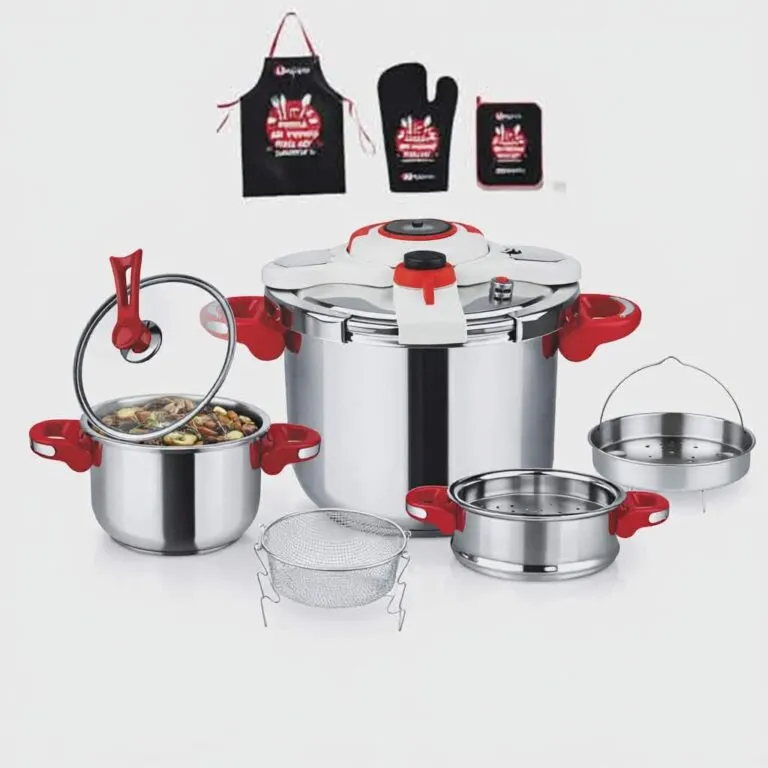 Cocotte minute clipso 11 pcs 5+7 L avec minuterie en Inox 18/10 Unipro Original Beige UP-CM7+5SSR – Image 3
