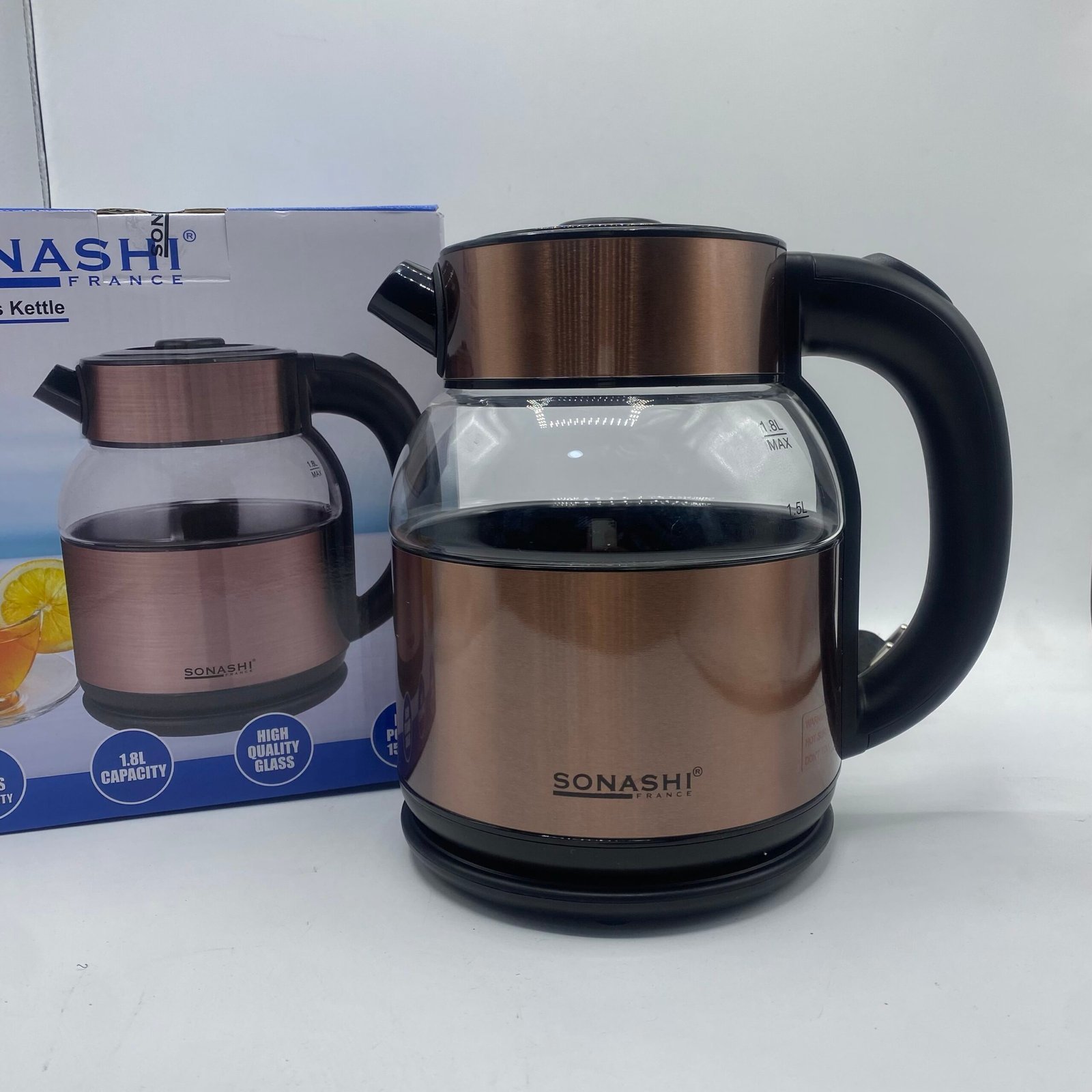 Bouilloire sans fil 1,8 L / 1500 W – Sonashi SKT-1812 – Image 2