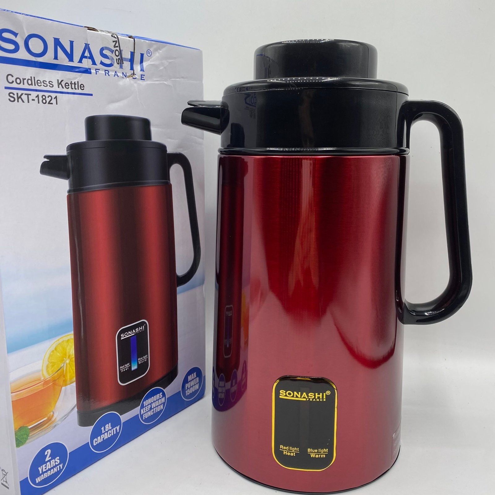 Bouilloire Sans fil 1,8 Litre 1500W Sonashi SKT-1821 – Image 3