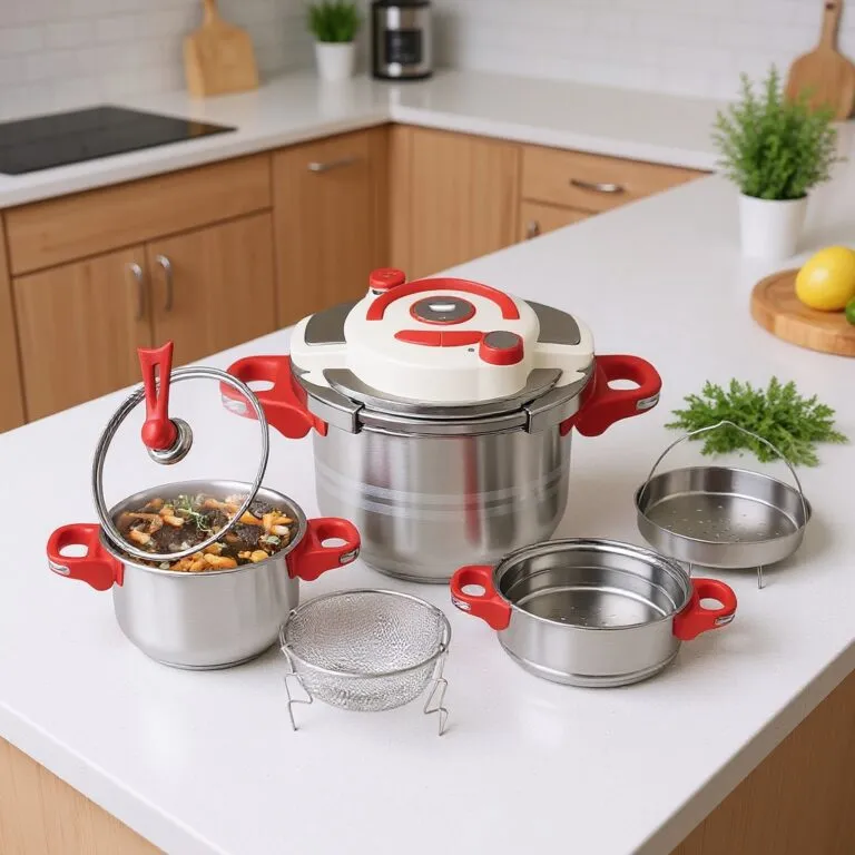 Cocotte minute clipso 8 pcs 05+07 L avec minuterie en Inox 18/10 Unipro Original UP-CM7+5SB – Image 4