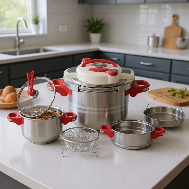 Cocotte minute clipso 8 pcs 05+07 L avec minuterie en Inox 18/10 Unipro Original UP-CM7+5SB – Image 3